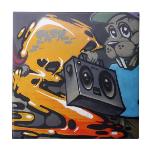 Taiwanese graffiti, Taipei, Taiwan Tegeltje (Voorkant)