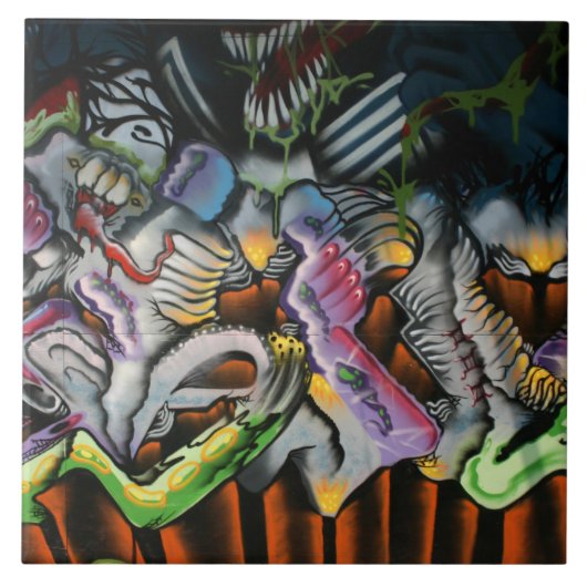 Taiwanese graffiti, Taipei, Taiwan Tegeltje (Voorkant)