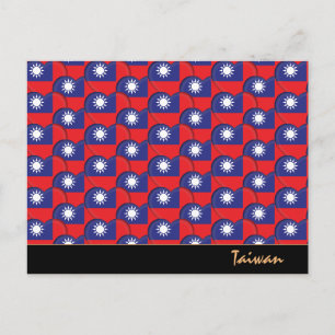 Taiwanese harten en Taiwanese vlag / Taiwan Briefkaart