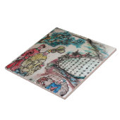 Taiwanese kunst tegeltje (Zijkant)