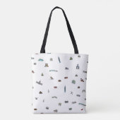 Taiwanese landmerken en bouwpatronen tote bag (Achterkant)
