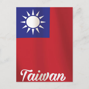 Taiwanese nationale vlag Reisposter Briefkaart