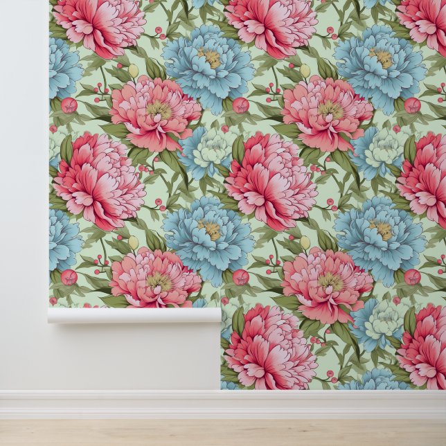 Taiwanese pioenen behang (Applicatie)