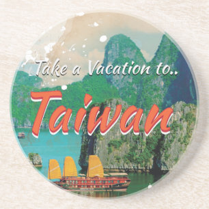 Taiwanese reisposter Zandsteen Onderzetter