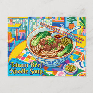 Taiwanese rundnoedelsoep briefkaart