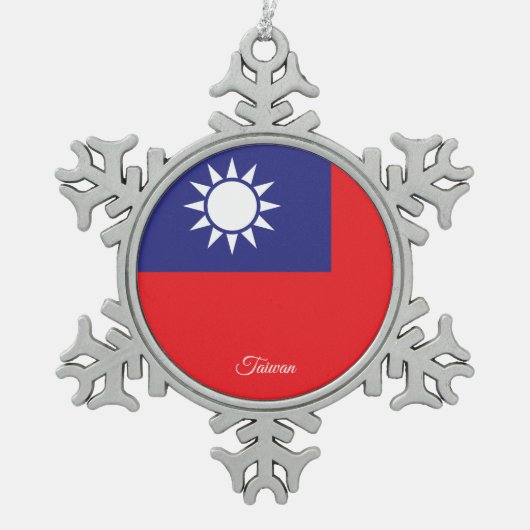 Taiwanese sneeuwvlok tin sneeuwvlok ornament (Voorkant)