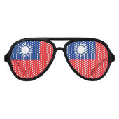 Taiwanese vlag aviator zonnebril (Voorkant)