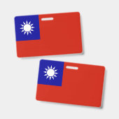 Taiwanese vlag badge (Voor- en achterkant)