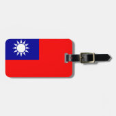 Taiwanese vlag bagagelabel (Voorkant horizontaal)
