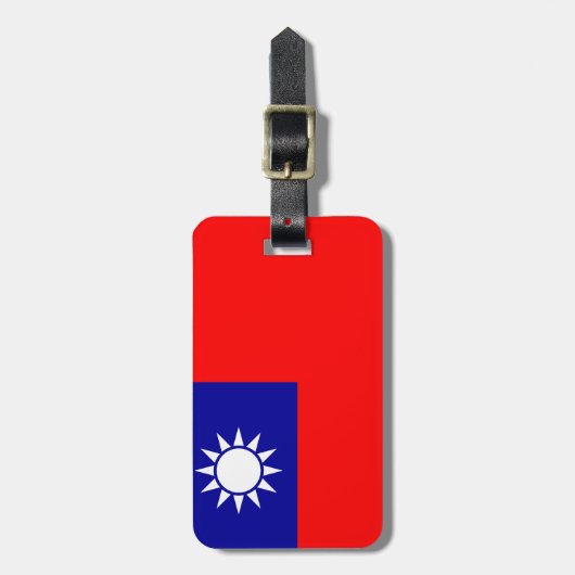 Taiwanese vlag bagagelabel (Voorkant verticaal)