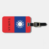 Taiwanese vlag bagagelabel (Voorkant horizontaal)