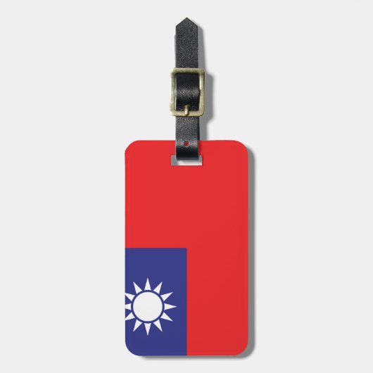 Taiwanese vlag bagagelabel (Voorkant verticaal)