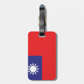 Taiwanese vlag bagagelabel (Achterkant verticaal)