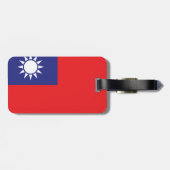 Taiwanese vlag bagagelabel (Achterkant horizontaal)