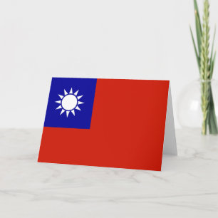 Taiwanese vlag bedankkaart