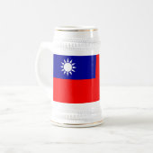 Taiwanese vlag bierpul (Voorkant links)