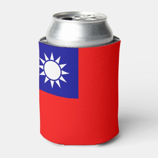 Taiwanese vlag blikjeskoeler (Blikje Voorkant)