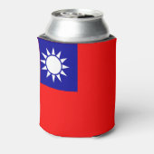 Taiwanese vlag blikjeskoeler (Blikje Achterkant)