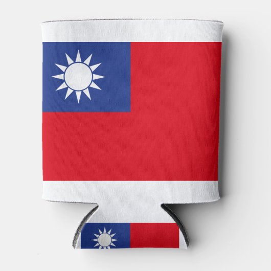 Taiwanese vlag blikjeskoeler (Voorkant)