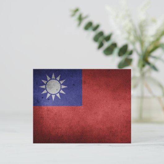 Taiwanese vlag briefkaart (Staand voorkant)