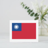 Taiwanese vlag briefkaart (Staand voorkant)
