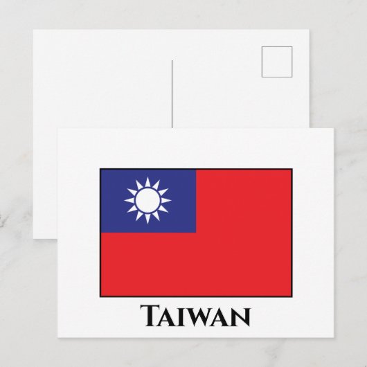 Taiwanese vlag briefkaart (Voorkant / Achterkant)
