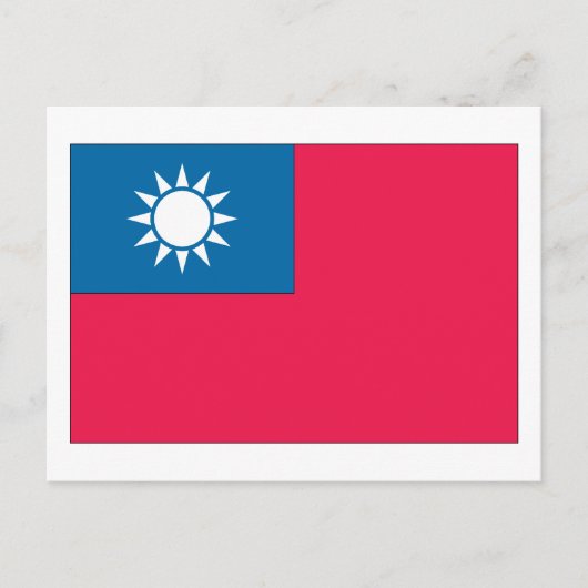 Taiwanese vlag briefkaart (Voorkant)