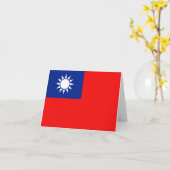 Taiwanese vlag-briefkaart kaart (Gele Bloem)