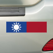 Taiwanese vlag bumpersticker (Op auto)