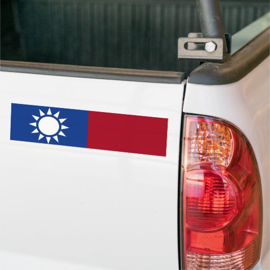 Taiwanese vlag bumpersticker (Op Truck)