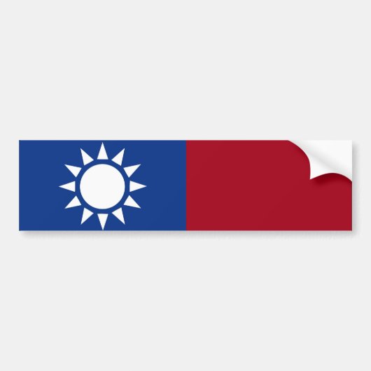 Taiwanese vlag bumpersticker (Voorkant)