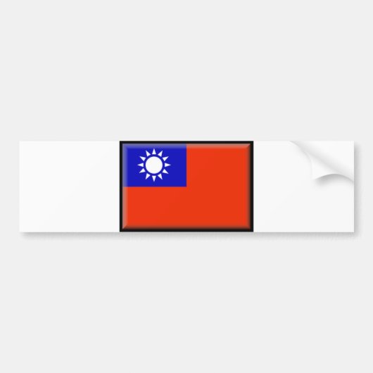Taiwanese vlag bumpersticker (Voorkant)