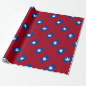 Taiwanese vlag cadeaupapier (Uitgerold)