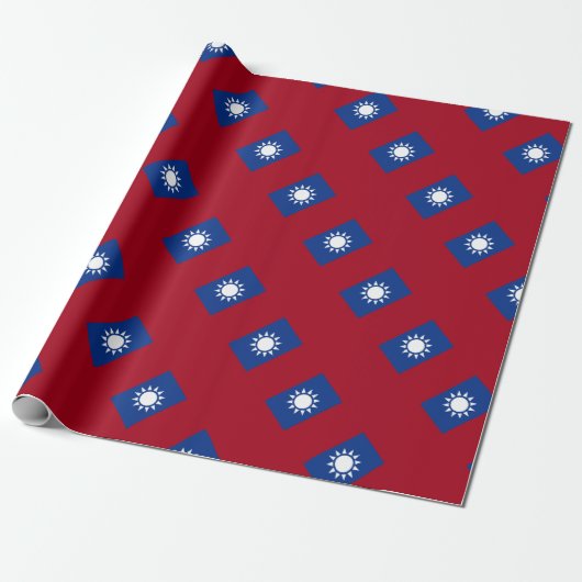 Taiwanese vlag cadeaupapier (Uitgerold)