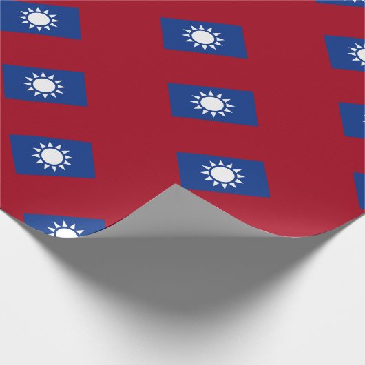 Taiwanese vlag cadeaupapier (Hoek)