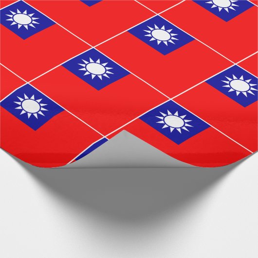 Taiwanese vlag cadeaupapier (Hoek)