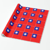 Taiwanese vlag cadeaupapier (Uitgerold)