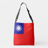 Taiwanese vlag crossbody tas (Achterkant)
