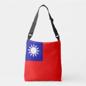 Taiwanese vlag crossbody tas (Voorkant)