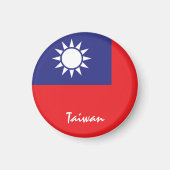 Taiwanese vlag en Azië - sport- en sportfans Magneet (Voorkant)
