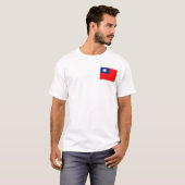 Taiwanese vlag en kaart T-Shirt (Voorkant volledig)