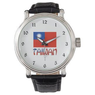 Taiwanese vlag en Taiwan Horloge