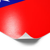 Taiwanese vlag foto afdruk (Hoek)
