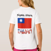 Taiwanese vlag gepersonaliseerd t-shirt (Achterkant)