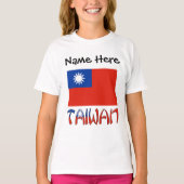 Taiwanese vlag gepersonaliseerd t-shirt (Voorkant)