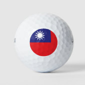 Taiwanese vlag golfballen (Voorkant)