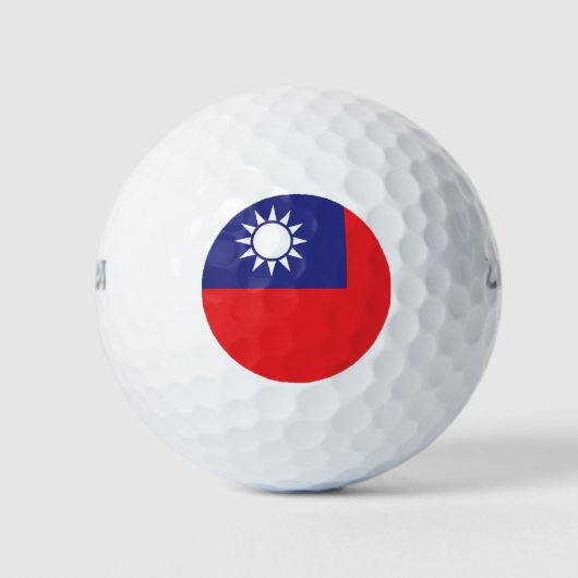 Taiwanese vlag golfballen (Voorkant)