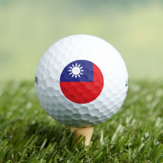 Taiwanese vlag golfballen (Insitu Shirt)
