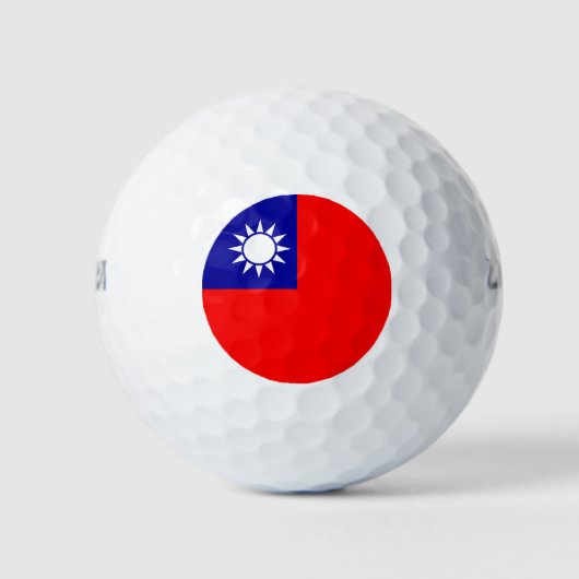 Taiwanese vlag golfballen (Voorkant)