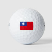 Taiwanese vlag golfballen (Voorkant)